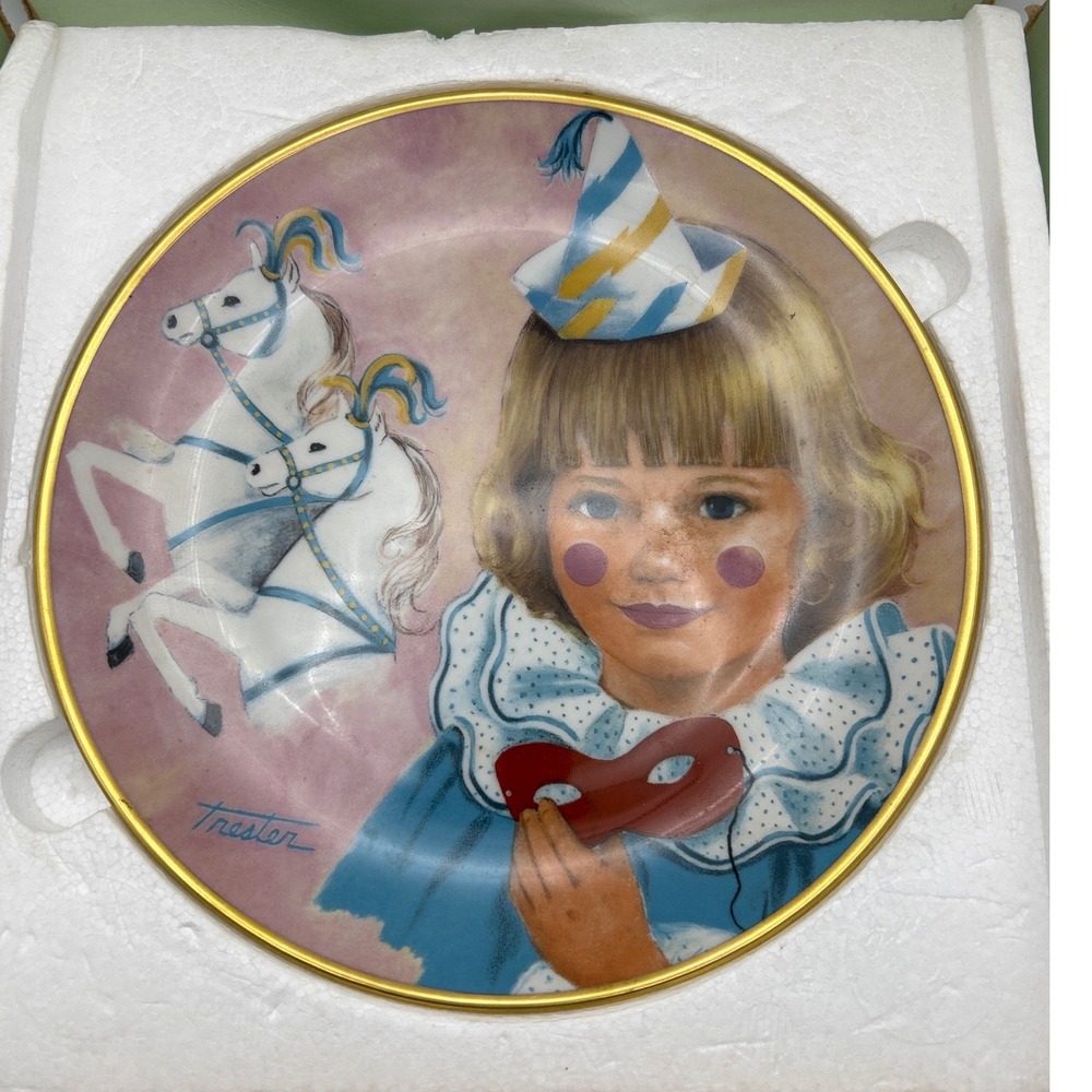 Kaiser‎ Porcelain The Red Mask Little Clowns Lorraine Trester Limited Plate 7690